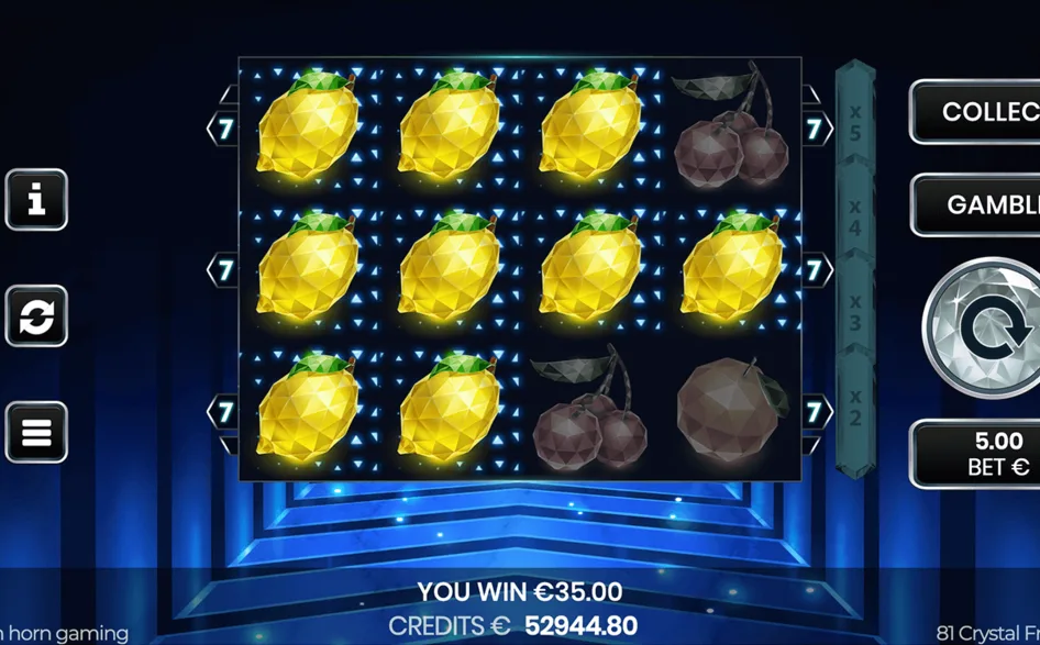 Válce hry 81 Crystal Fruits