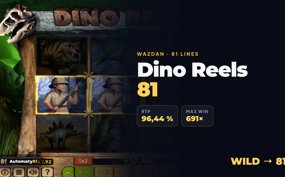 Válce hry Dino Reels 81