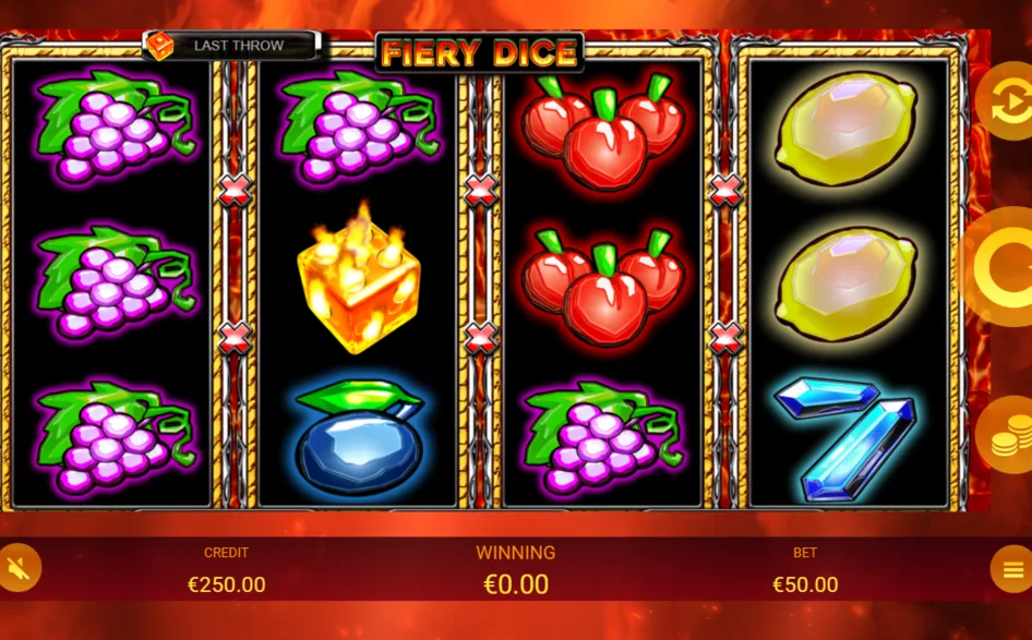 Válce hry Fiery Dice
