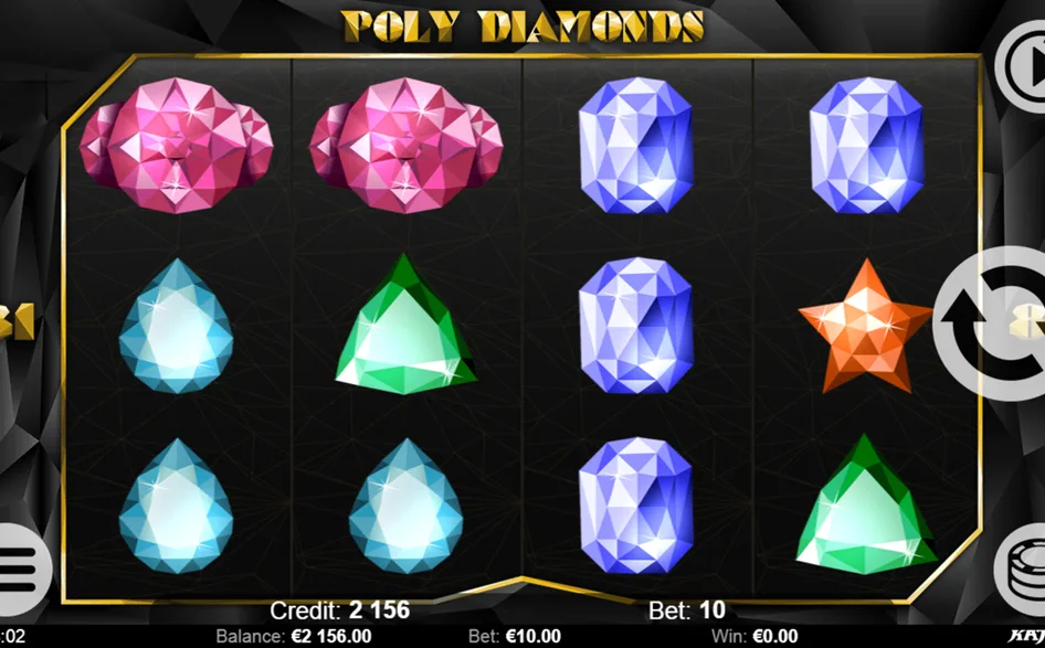 Walzen des Spielautomaten Poly Diamonds